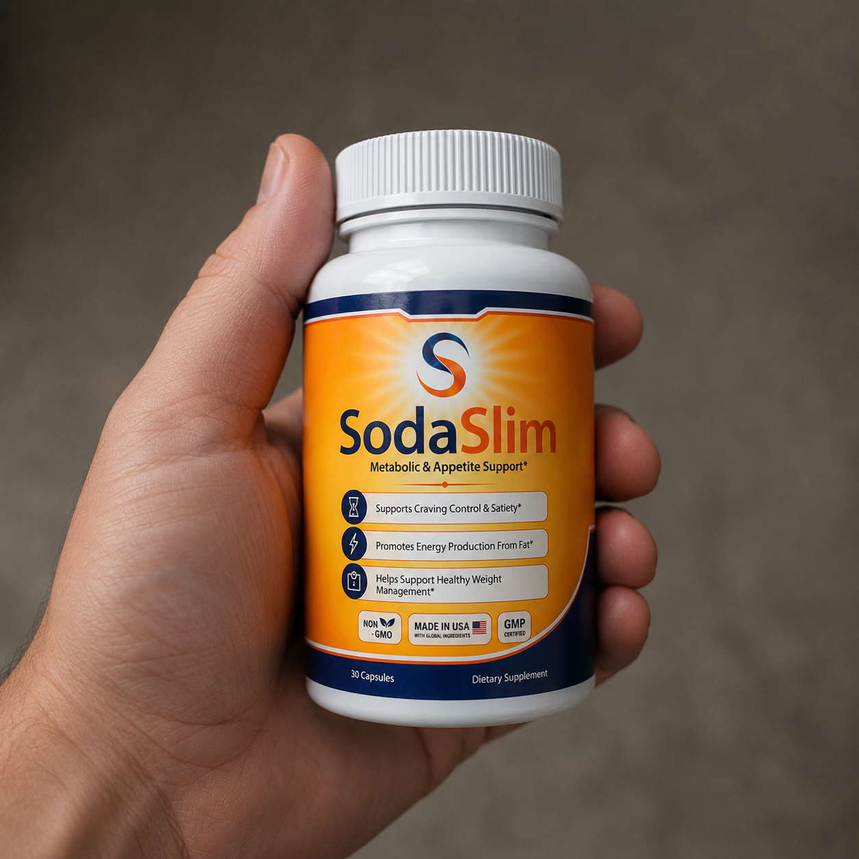 SodaSlim weight loss supplement bottle